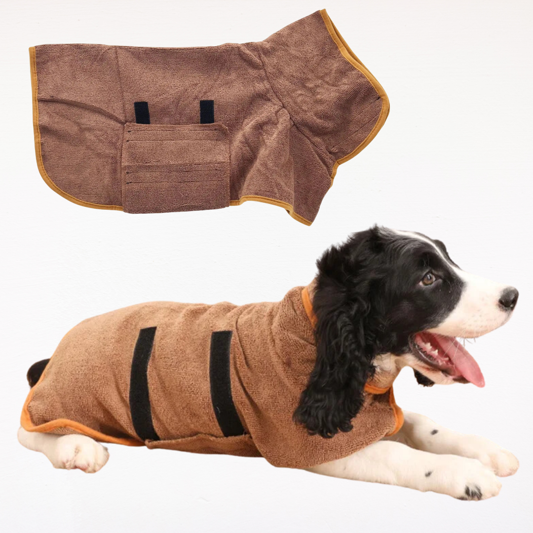 Quick-Dry Microfiber Dog Bathrobe® for All Sizes