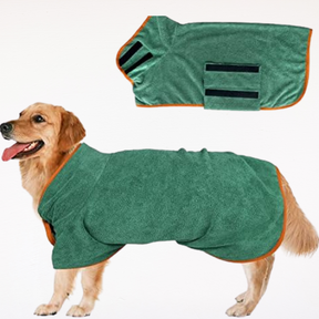 Quick-Dry Microfiber Dog Bathrobe® for All Sizes