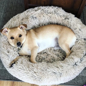 Pretty&Better Calming Plush Donut Dog Bed 🐾: 18 Colors, Warm Winter Sofa for Puppies & Pets 🛏️❄️