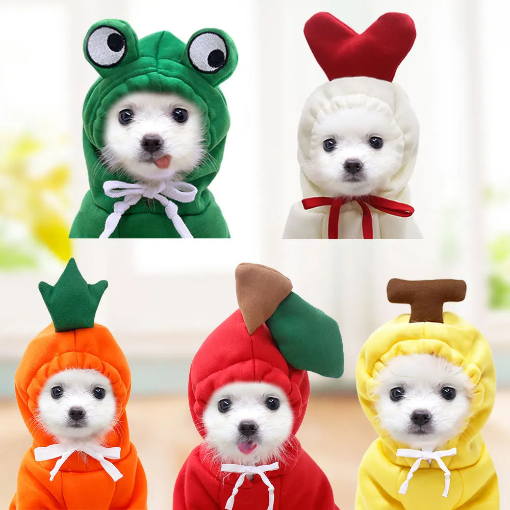 🍓🐾 Fruit-Themed Hooded Pet Sweatshirts - Cozy & Cute for Your Pup! 🐶🍍