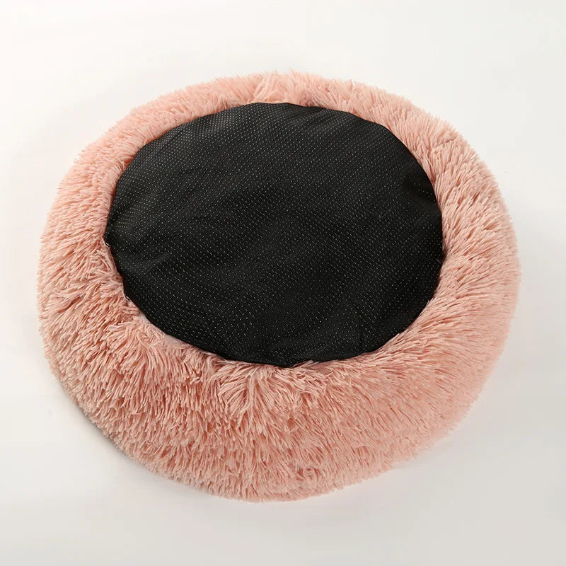 Pretty&Better Calming Plush Donut Dog Bed 🐾: 18 Colors, Warm Winter Sofa for Puppies & Pets 🛏️❄️