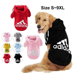 Sporty Pup Style: 'Adidog' Hoodies for Winter - Cozy Sweatshirts for Small to Large Dogs and Cats, Perfect for Chilly Adventures! 🐕🐾👕