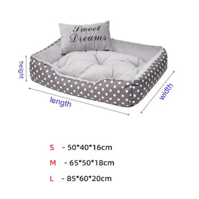 Top-Quality Four-Season Dog Dot Bed - Comfort for Small Dogs 🐾🛏️✨