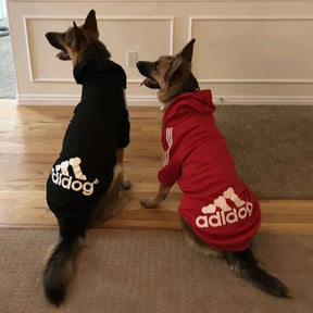 Sporty Pup Style: 'Adidog' Hoodies for Winter - Cozy Sweatshirts for Small to Large Dogs and Cats, Perfect for Chilly Adventures! 🐕🐾👕