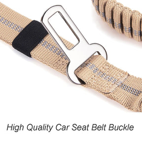 Reflective No-Pull Large Dog Leash: Shock-Absorbing, Car Seatbelt 🐾✨