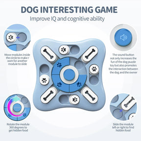 Smart Snack Time: Interactive Slow Feeder Dog Toy - Boost Your Puppy's IQ with Fun Food Dispensing Puzzle Bowl 🐶🧠🍖