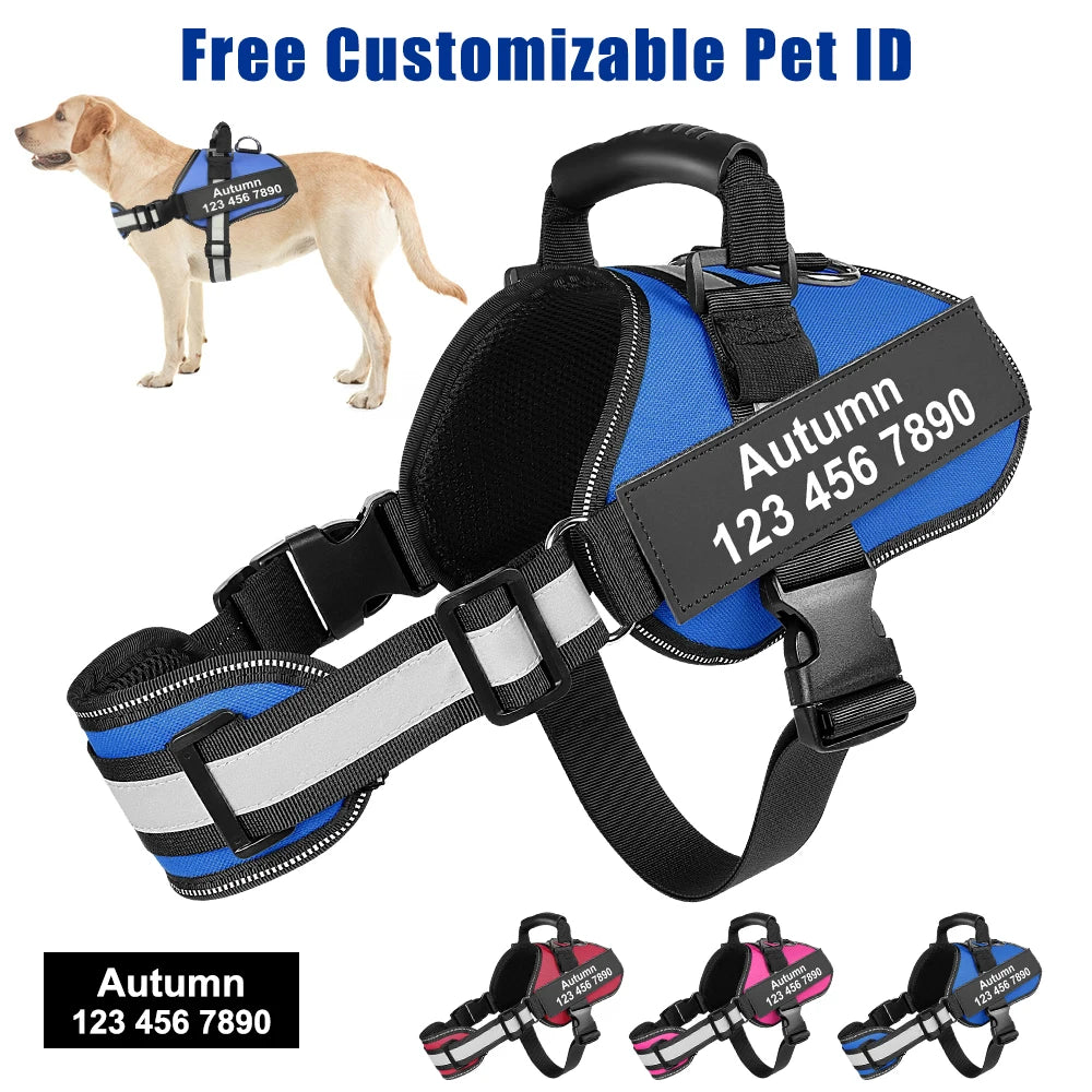 Custom Dog Harness: Reflective & Breathable - Perfect for Outdoor Training