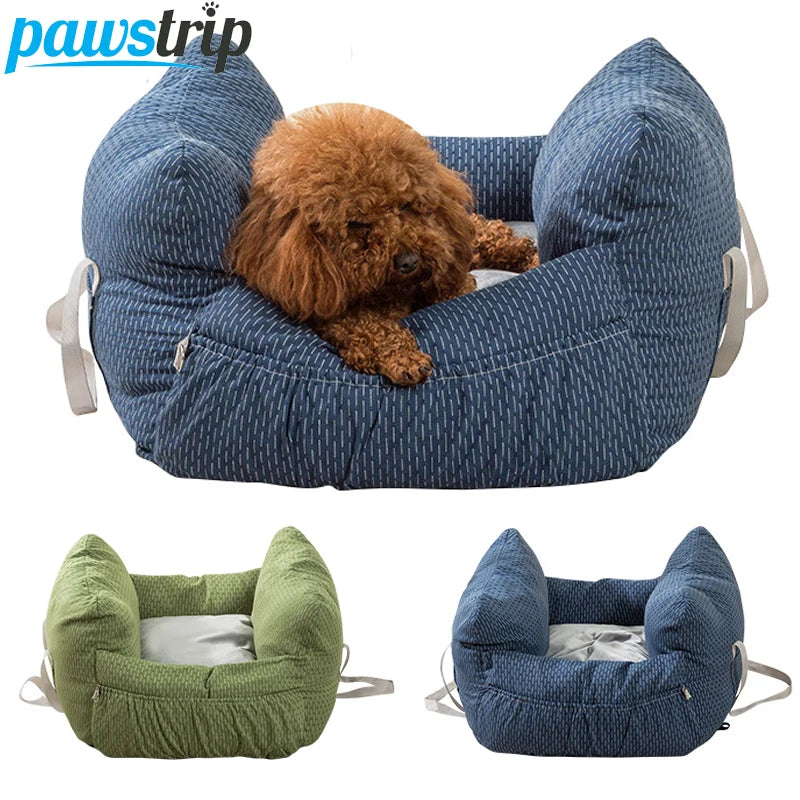 Cute Portable Dog Car Seat - Safe Travel Bed for Pets 🐾🚗