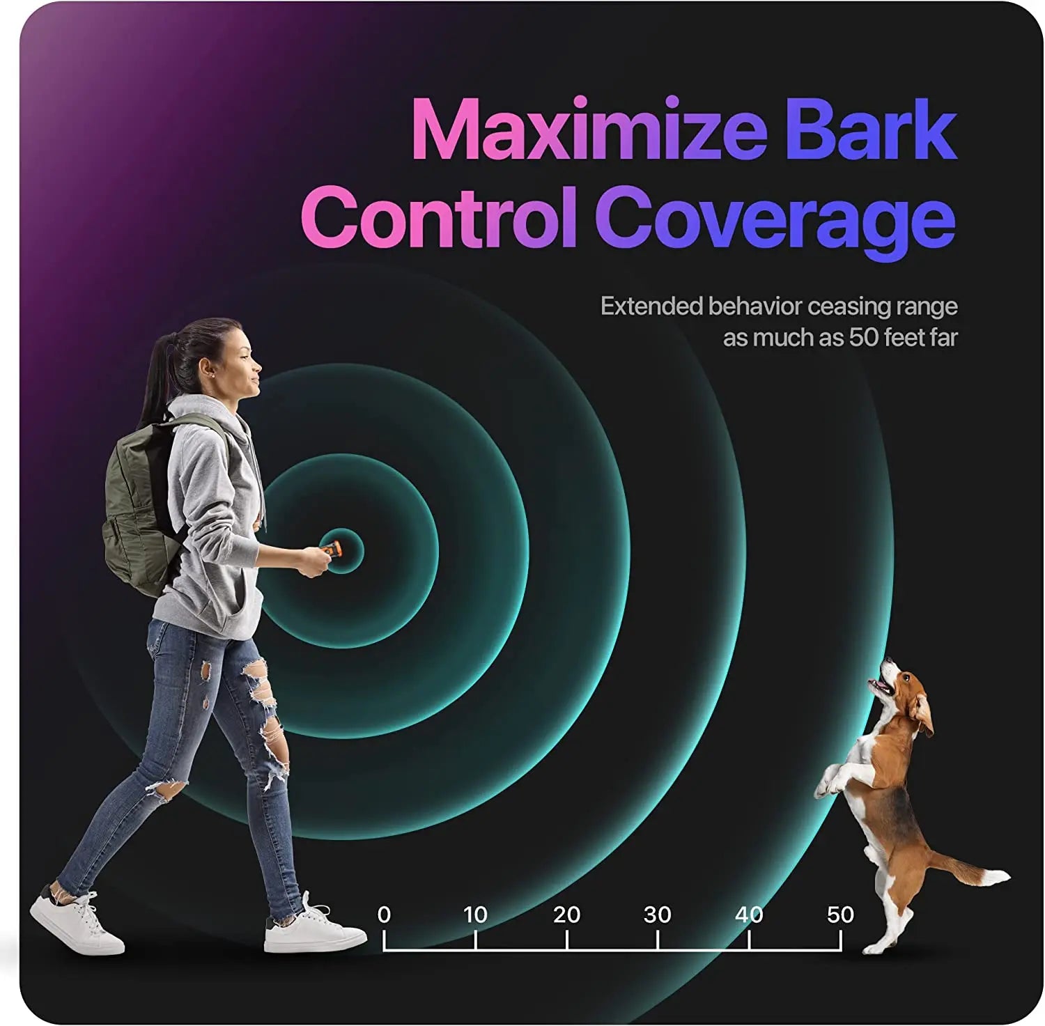 BarkSonic™ Pro Training & Bark Control Device with LED Flashlight