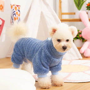 Cozy Companions: Warm Fleece Jumpsuit Pajamas for Small Dogs - Perfect for French Bulldogs, Chihuahuas, Teddies, and Poodles 🐾🧸👘