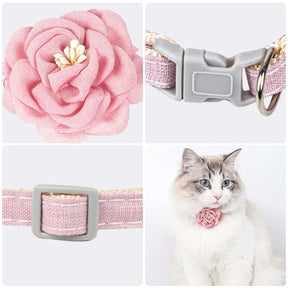 🌟🎀 Purr-fect Elegance: Chic Adjustable Bow Tie & Flower Collars - Stylish Safety for Your Beloved Pets! 🐱🐶