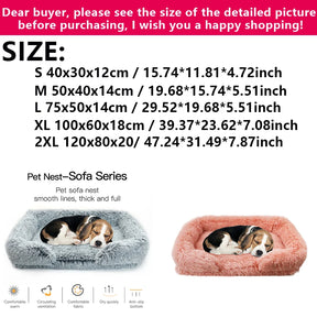 Thick Plush Large Dog Bed: Winter Sofa, Removable Pad 🐕❄️🛏️