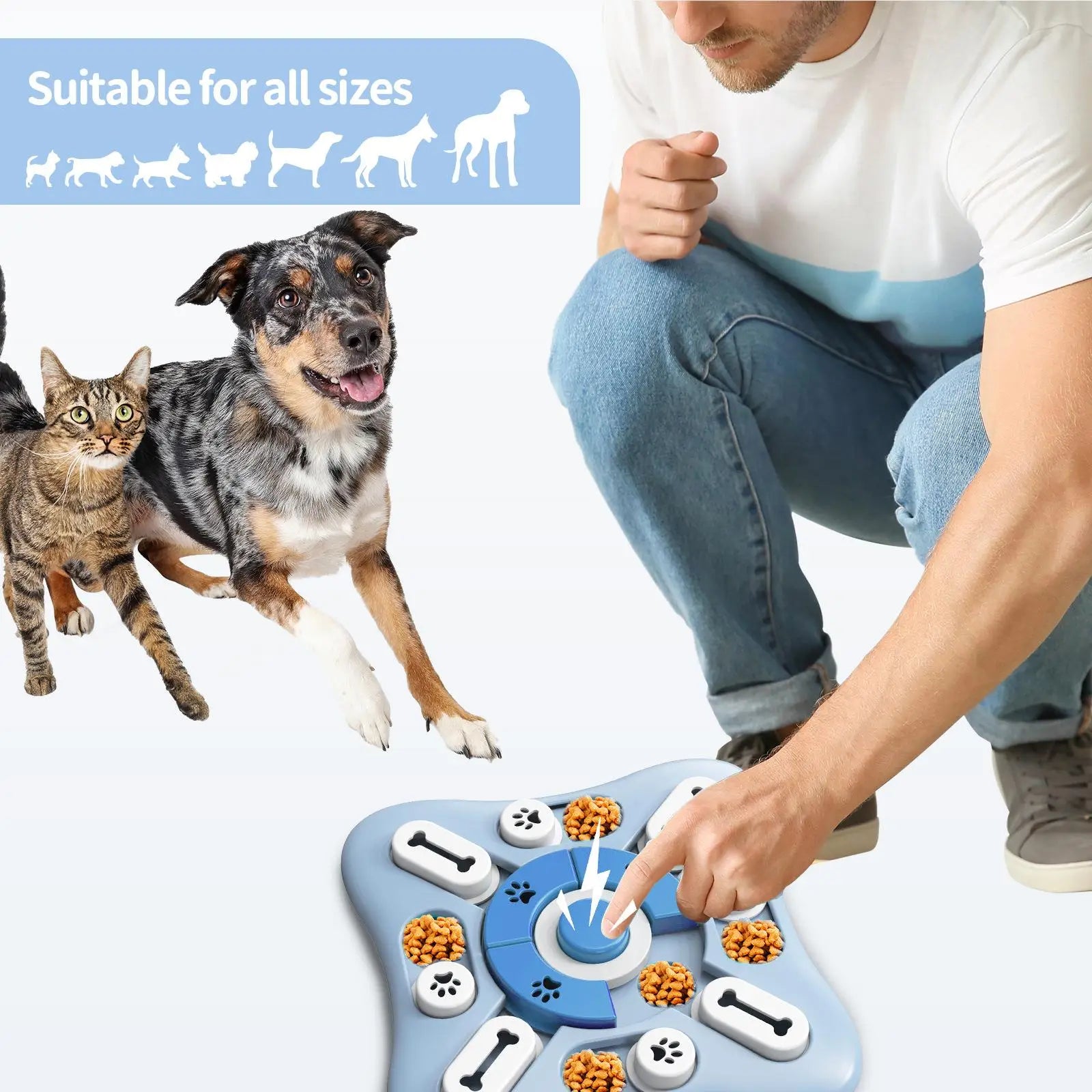 Smart Snack Time: Interactive Slow Feeder Dog Toy - Boost Your Puppy's IQ with Fun Food Dispensing Puzzle Bowl 🐶🧠🍖