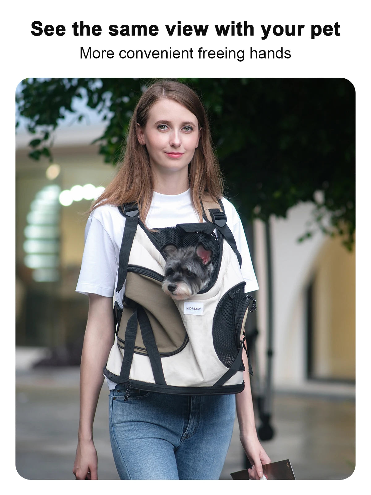 Embark on Adventures with Your Fur Baby! 🐾🎒 Puppy Kitten Travel Chest Sling Bag - Stylish, Breathable, and Comfortable Canvas Pet Carrier Backpack!