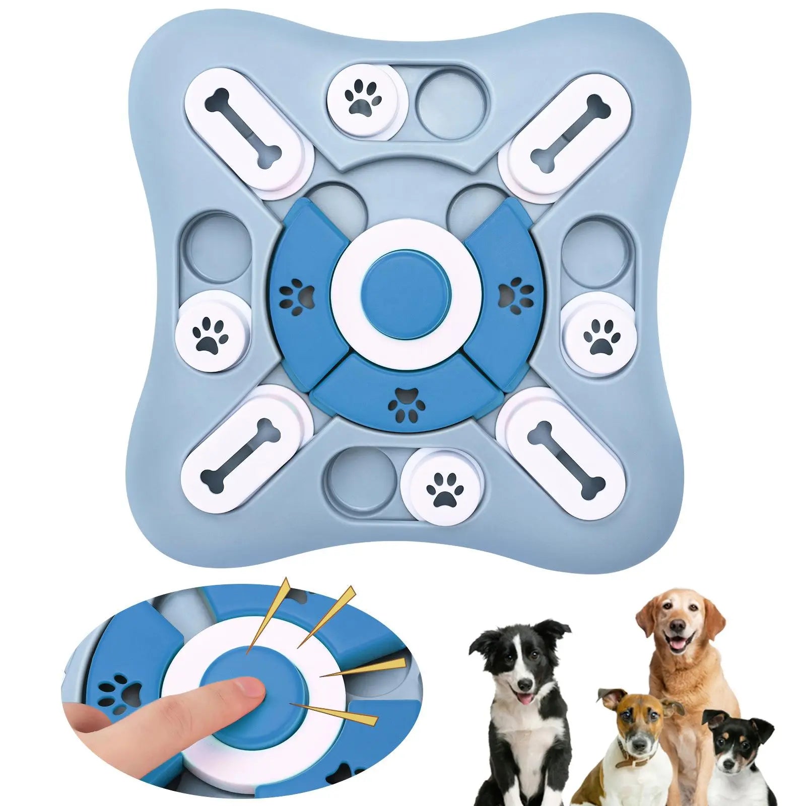 Smart Snack Time: Interactive Slow Feeder Dog Toy - Boost Your Puppy's IQ with Fun Food Dispensing Puzzle Bowl 🐶🧠🍖