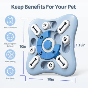 Smart Snack Time: Interactive Slow Feeder Dog Toy - Boost Your Puppy's IQ with Fun Food Dispensing Puzzle Bowl 🐶🧠🍖