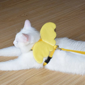 👼🐾 Heavenly Comfort: Angel Wings Cat Harness Set - Perfect for Purrfect Pets! 🐱