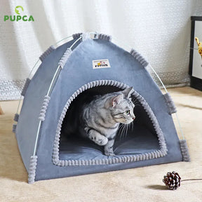 Cozy PUPCA Cat Tent Cave: Kitten & Small Dog Sleep House 🐱🏠💤