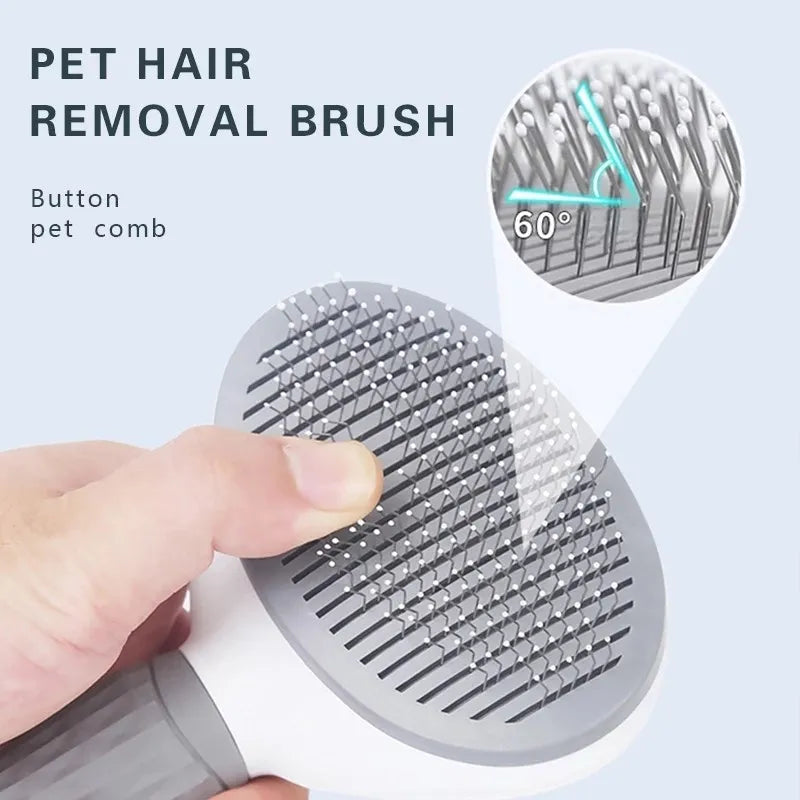 Grooming Magic: Self-Cleaning Pet Brush & Comb for Dogs and Cats! 🐾✨