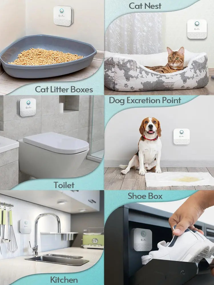 Purr-fectly Fresh 🌟: DownyPaws 4000mAh Smart Cat Odor Purifier – Elevate Your Cat's Kingdom with Supreme Litter Box Deodorizing 🌸 and Pet Toilet Air Purification! 🐾✨Dog Cat Litter Deodorant