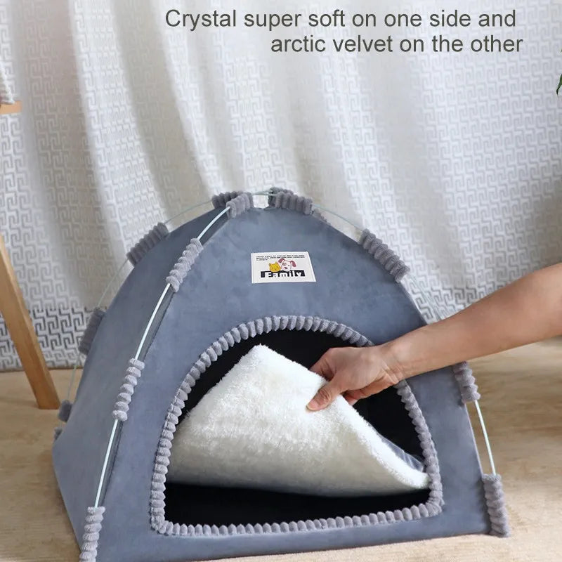 Cozy PUPCA Cat Tent Cave: Kitten & Small Dog Sleep House 🐱🏠💤