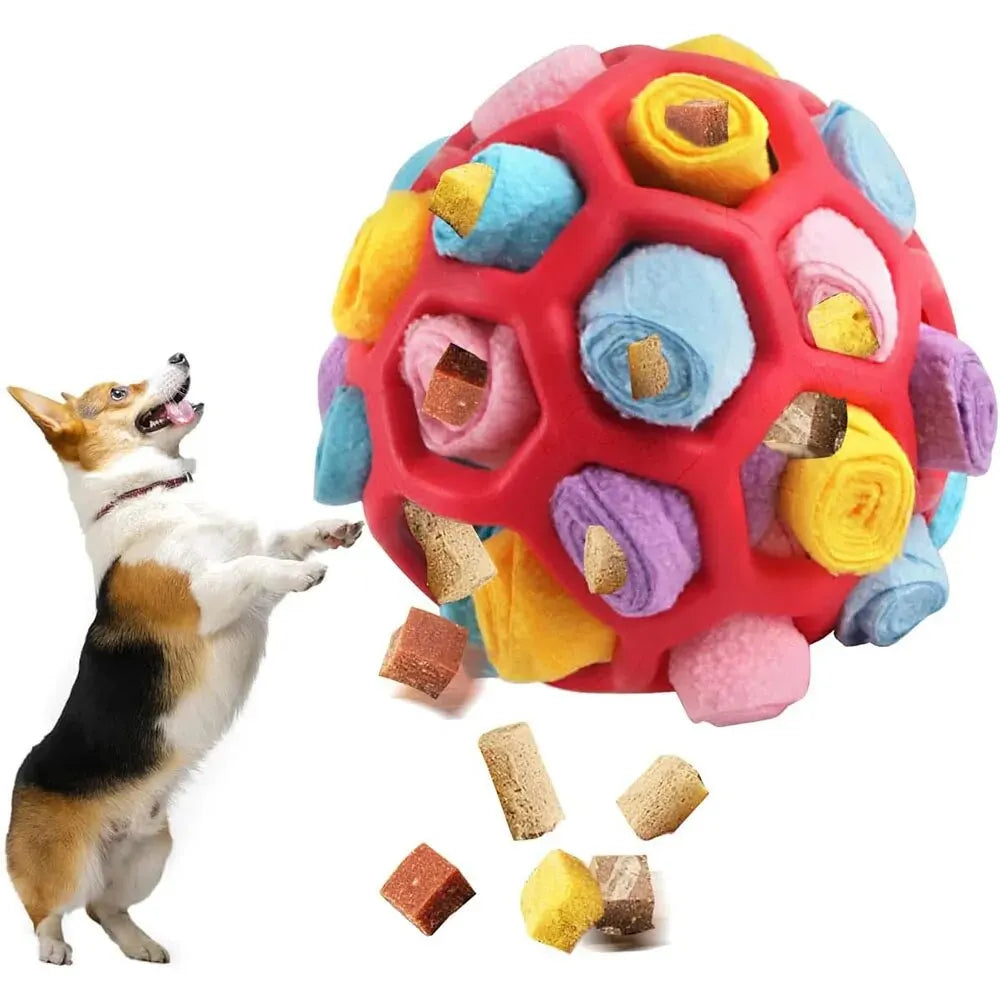 Sniff 'n Play Surprise! 🐾✨ Pet Smell-Fried Ball Toy: Dog Blind Box Adventure with Hidden Food Bubble Fun! 🎁🦴