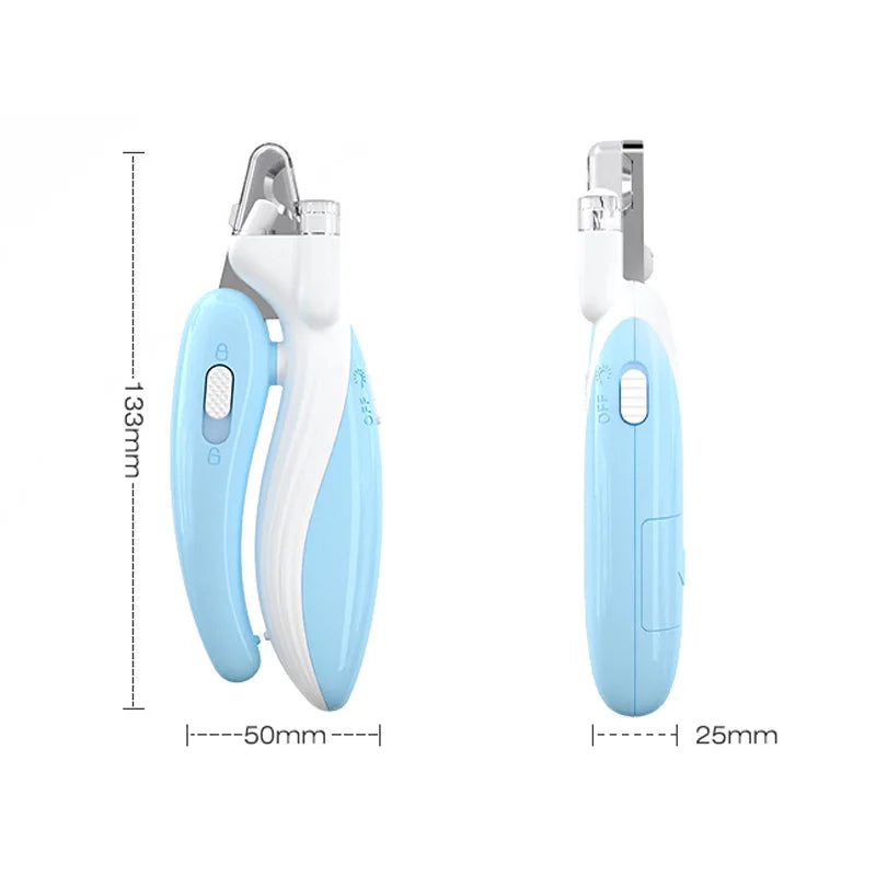 LED Pet Nail Clippers - Dog & Cat Claw Trimmer with Light