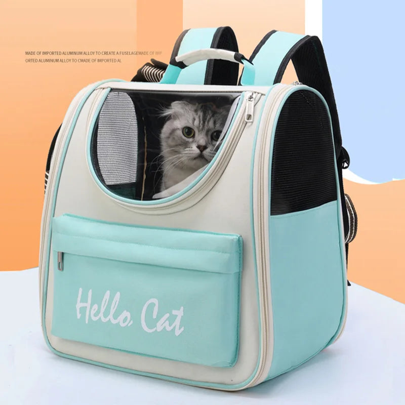 Windproof Cat Travel Backpack - Comfy Outdoor Carrier with Cushion 🐱🎒