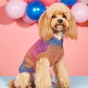 Luxury Pink Turtleneck Sweater: Fluffy, Knitted for Small/Medium Dogs 🐕💖🧶