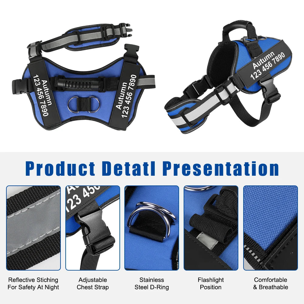 Custom Dog Harness: Reflective & Breathable - Perfect for Outdoor Training