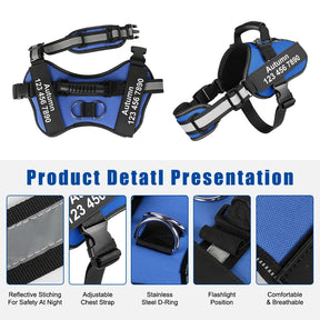 Custom Dog Harness: Reflective & Breathable - Perfect for Outdoor Training