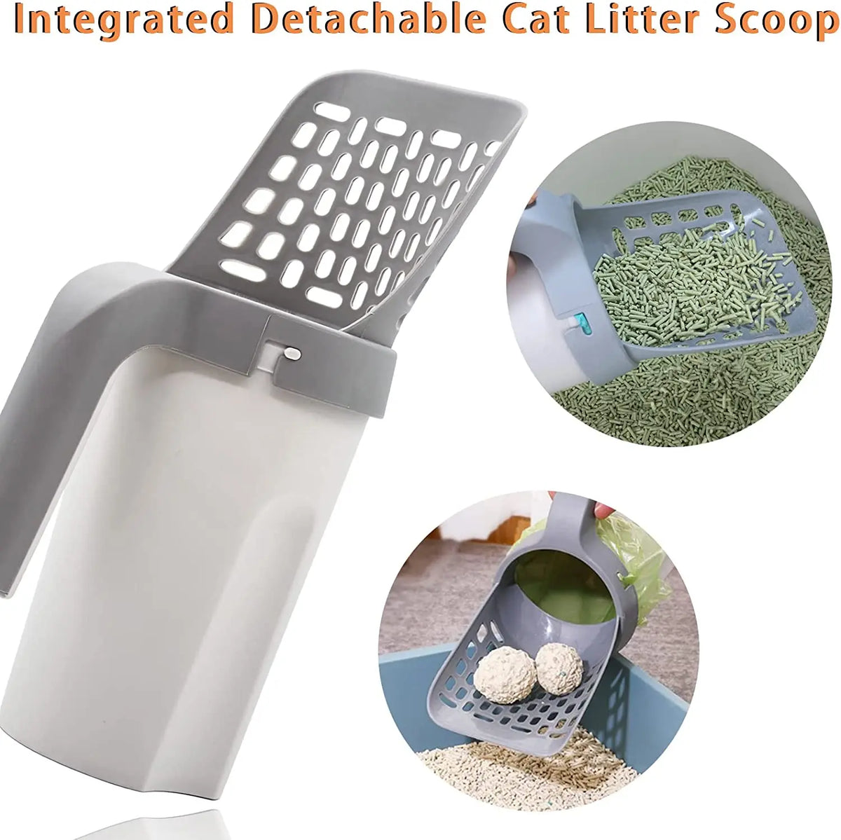 Scoop & Save: Cat Litter Shovel with Refill Bag for Purr-fectly Clean Toilets! 🐾🚽