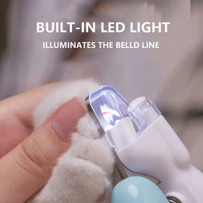 LED Pet Nail Clippers - Dog & Cat Claw Trimmer with Light