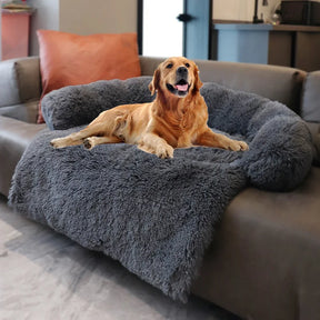 Washable Plush Dog Bed Sofa: Warm Winter Kennel for Large Dogs 🐕🏠❄️🛋️