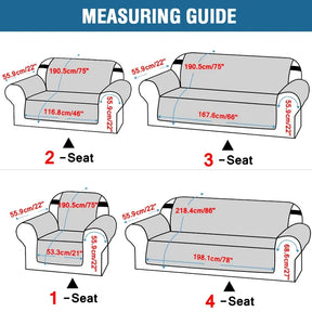 Waterproof Sofa Cover: 1-4 Seater, Plaid, Anti-Slip, Pet-Friendly