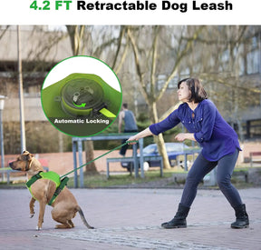 Auto-Lock No-Pull Dog Harness with Built-In Retractable Leash 🐕🔒✨