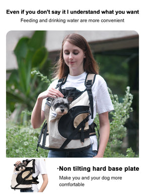 Embark on Adventures with Your Fur Baby! 🐾🎒 Puppy Kitten Travel Chest Sling Bag - Stylish, Breathable, and Comfortable Canvas Pet Carrier Backpack!