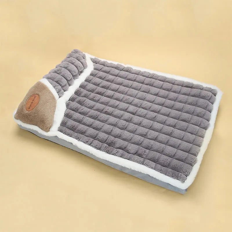 Warm Winter Pet Bed : Fluffy Dog & Cat Cushion, Washable & Detachable 🐾