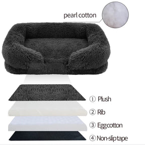 Thick Plush Large Dog Bed: Winter Sofa, Removable Pad 🐕❄️🛏️