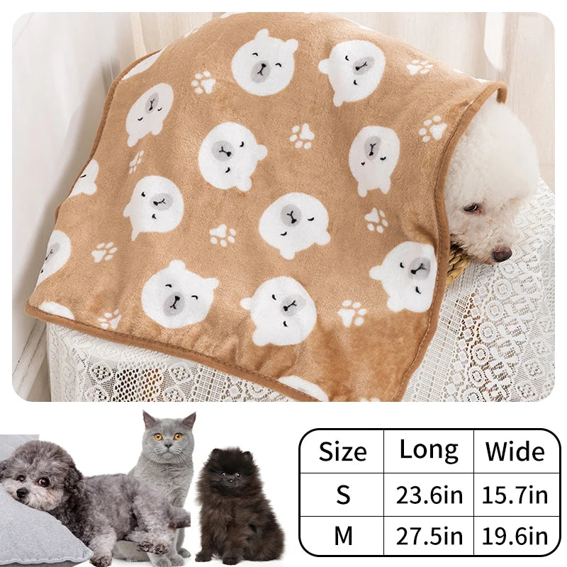 Soft Plush Dog & Cat Blanket Mat - Breathable Pet Supplies