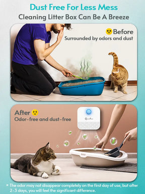 Purr-fectly Fresh 🌟: DownyPaws 4000mAh Smart Cat Odor Purifier – Elevate Your Cat's Kingdom with Supreme Litter Box Deodorizing 🌸 and Pet Toilet Air Purification! 🐾✨Dog Cat Litter Deodorant