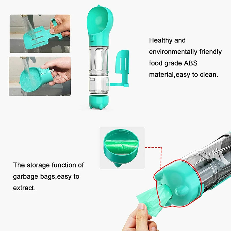 3-in-1 Portable Dog Water Bottle & Bowl - Leakproof, Travel-Friendly 🐕💧🍴