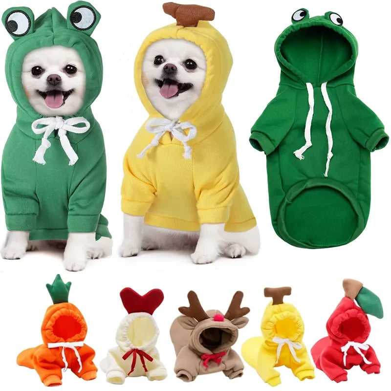 🍓🐾 Fruit-Themed Hooded Pet Sweatshirts - Cozy & Cute for Your Pup! 🐶🍍