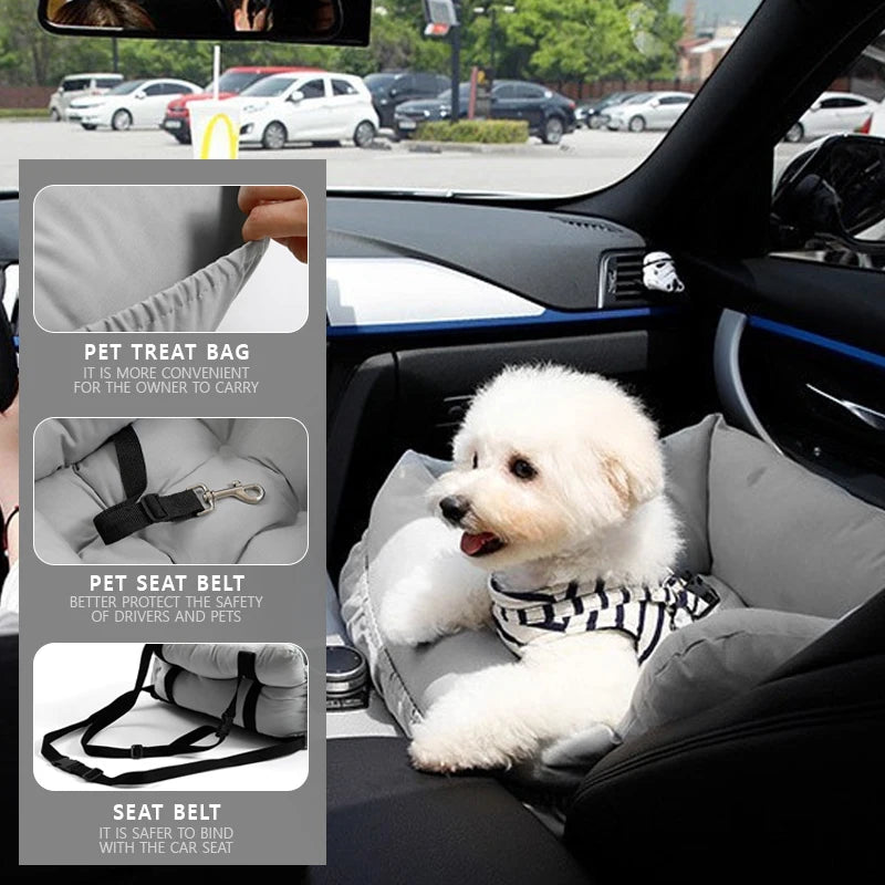 Portable Dog Car Seat Cover - Safety Kennel & Bed Pad