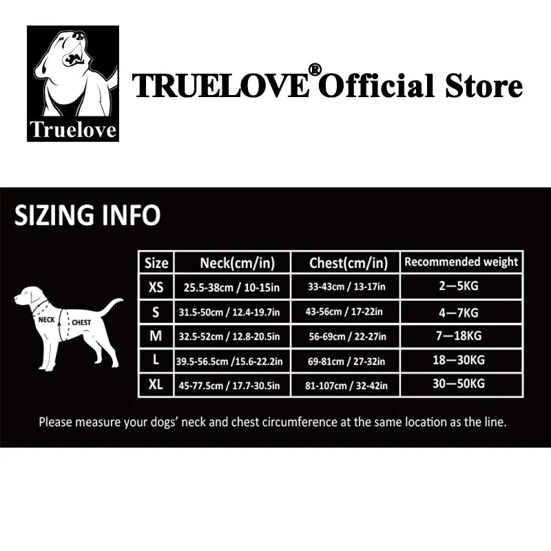 TrueLove Fashion Pet Harness: Small-Medium-Large Dogs, Outdoor 🐕🌟🍃