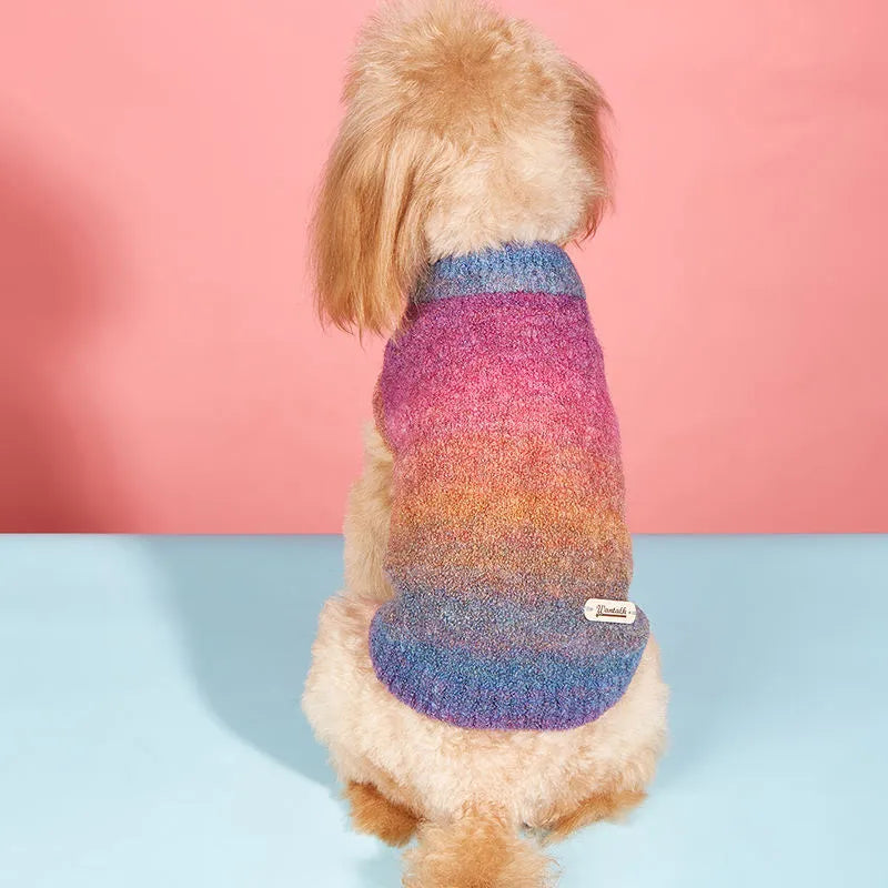 Luxury Pink Turtleneck Sweater: Fluffy, Knitted for Small/Medium Dogs 🐕💖🧶