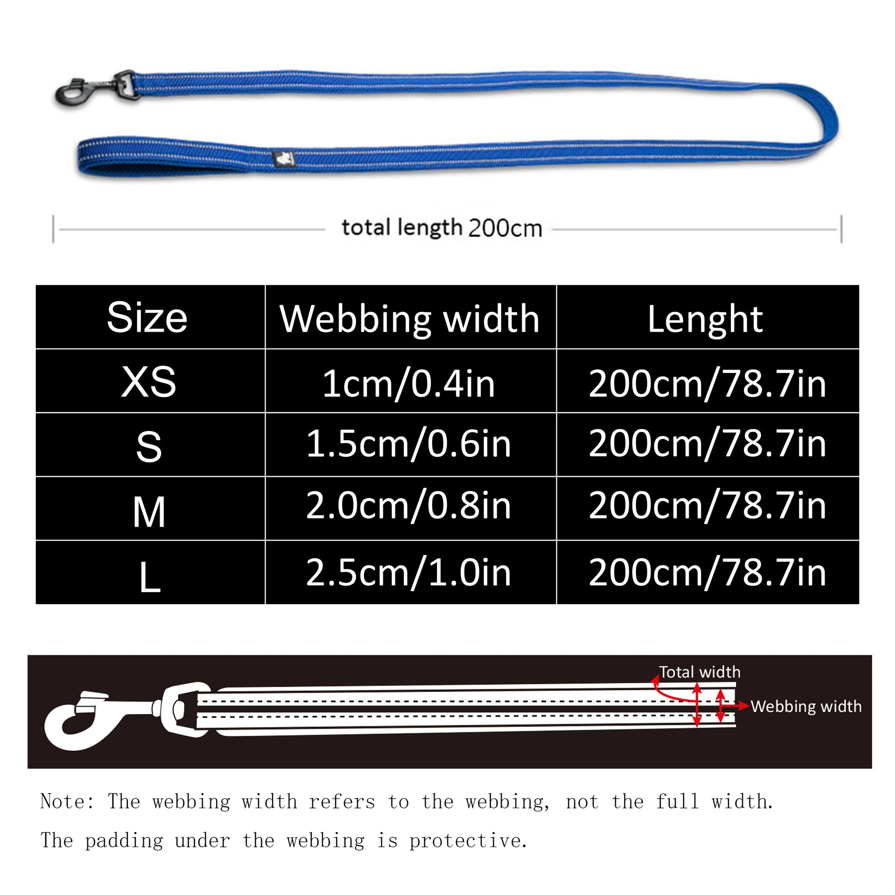 Reflective Pet Leash: Soft, Durable, 200cm 🌈🌙