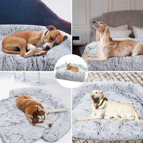 Washable Plush Dog Bed Sofa: Warm Winter Kennel for Large Dogs 🐕🏠❄️🛋️