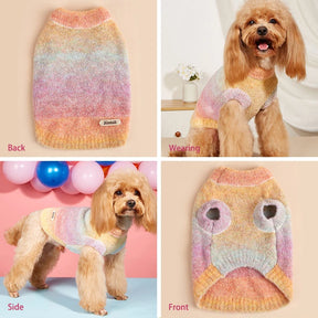 Luxury Pink Turtleneck Sweater: Fluffy, Knitted for Small/Medium Dogs 🐕💖🧶