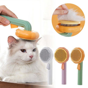 Pet Hair Shedding Self Comb Quick Removal Pet Hair Comb for Cats Dogs Self Cleaning Slicker Brush Cat Hair Cleaning Grooming